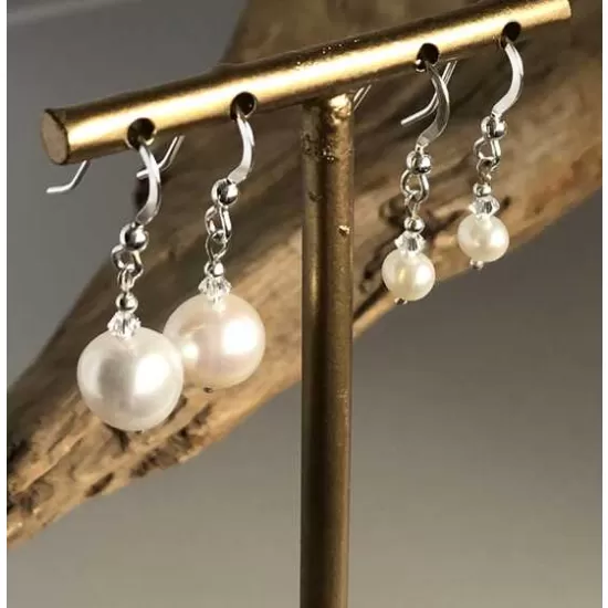 Freshwater large Pearl earrings 