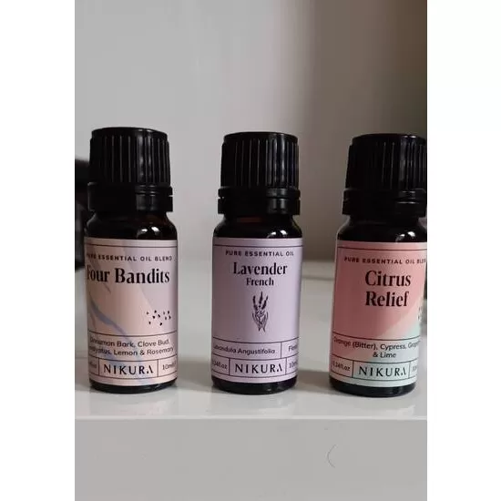 Oil blends made with essential oils.