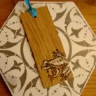 Quote and Pyrography decorated oak bookmark Leeds