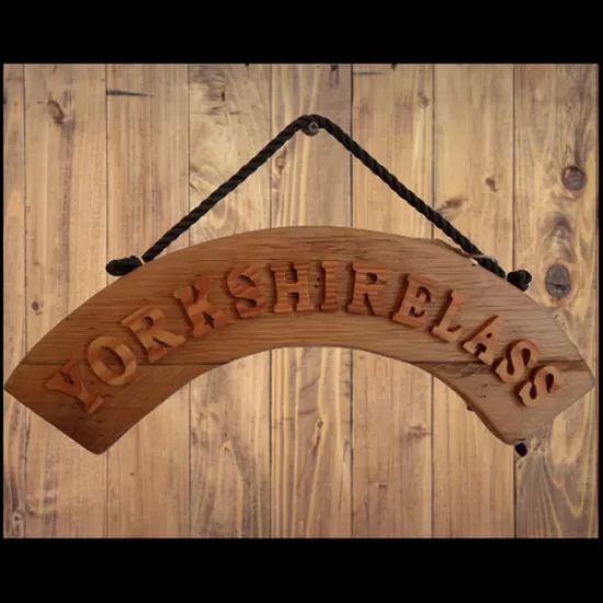  "Yorkshirelass" Hanging Sign