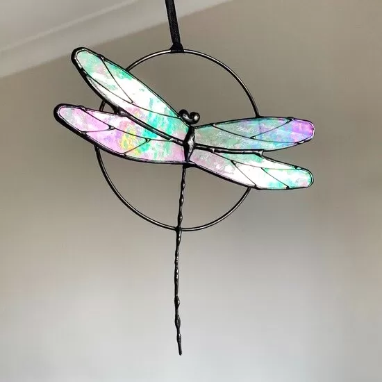 Stained glass dragonfly