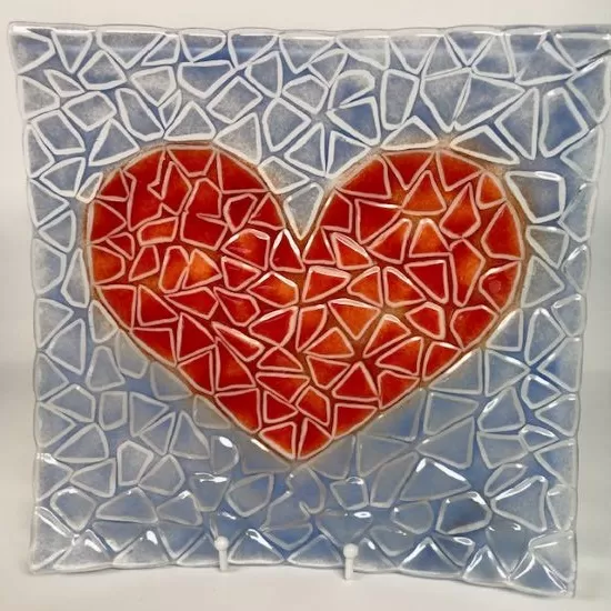Heart mosaic Platter