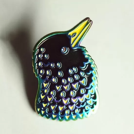 Animal enamel lapel pin badge