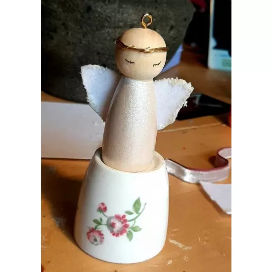 Handmade Angel Peg Doll