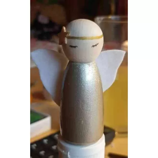 Handmade Christmas Fairy peg doll