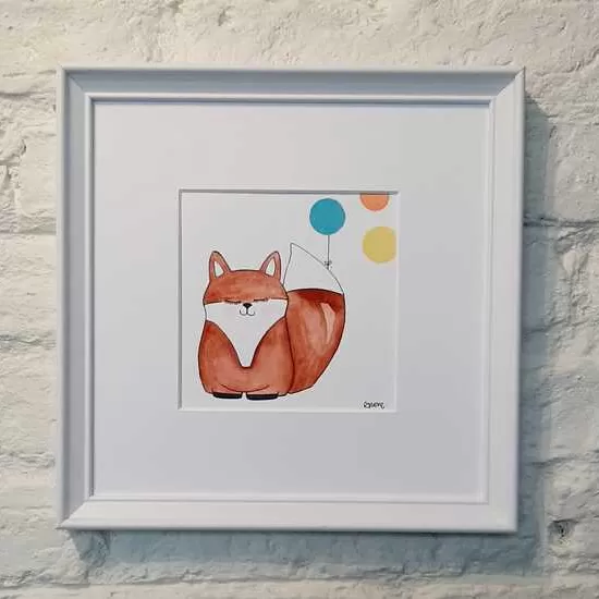 Original Handpainted Watercolour of a Fox
