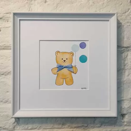 Original Handpainted Watercolour of a Teddy Bear