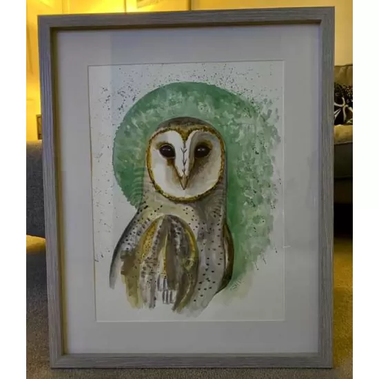 Barn owl original watercolour 