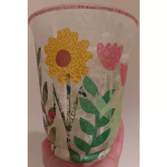 Paper Art floral fairy light glass Jar