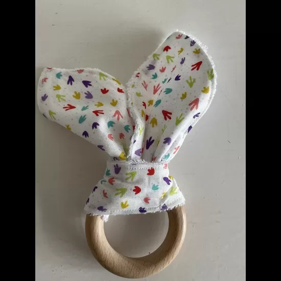 Bunny Ear Teething Ring for Baby