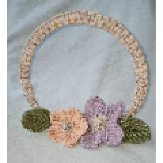 Macrame Floral Standing Wreath