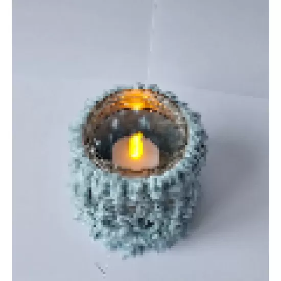 Macrame Jar Candle Holder