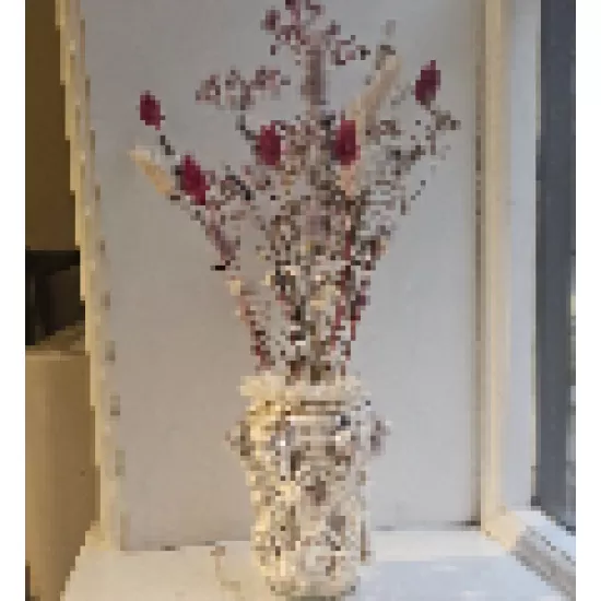 Macrame Vase with Dried Flowers