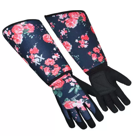 Floral Gardening Gloves Long Sleeve (L size)