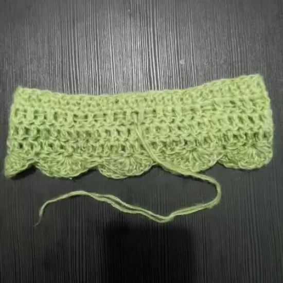 Green crochet collar