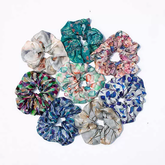 Silk scrunchie set of 3 by pattern passion