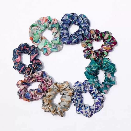 Silk scrunchie small by pattern passion