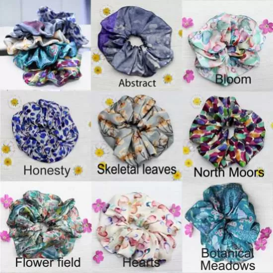 Silk scrunchie by pattern passion