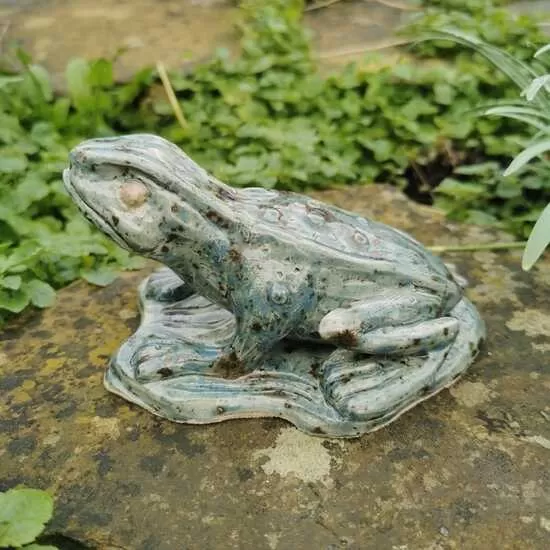 Ceramic Frog Sculpture 