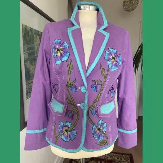 Sustainable dyed purple Pansy Jacket