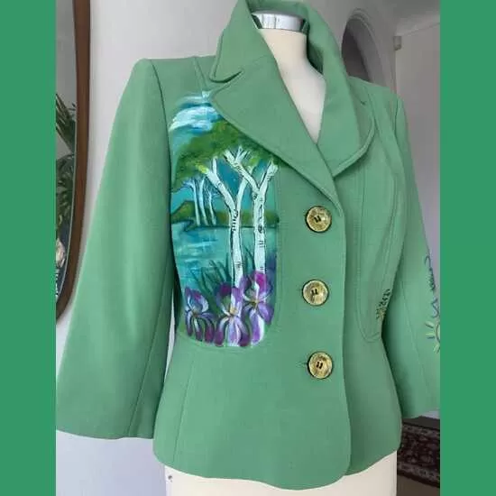 Sustainable green Silver Birch & Iris Jacket