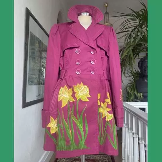 Sustainable pink Daffodil Coat