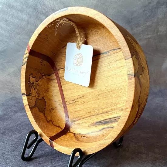 Spalted Beech Bowl with Padauk Detail