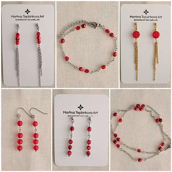 Christmas Red Beaded Jewellery