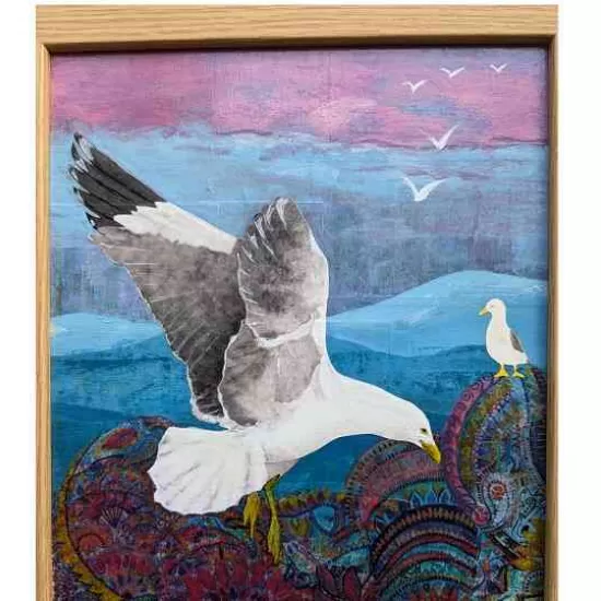 Jonathon Livingston Seagull - original collage in frame