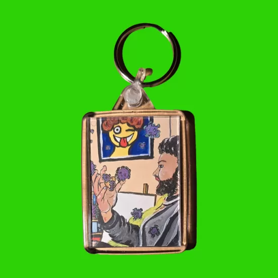 Comic Style Keyring