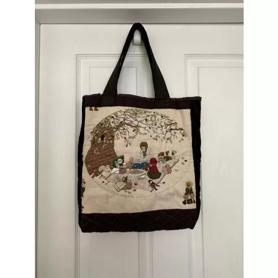 Large patchwork tote bag